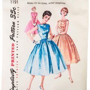 Simplicity Vintage Fashion 1950's ''Make in No Time'' Shoulder Tote Bag, New!